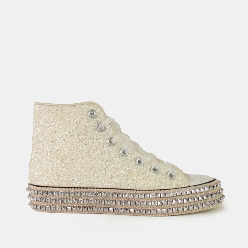 Glitter Lace Up fashion shoes
